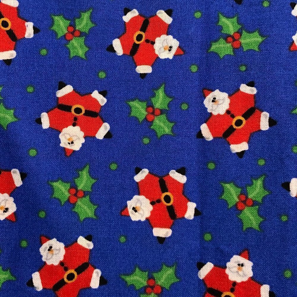 Quilt Cotton Fabric Material - 2 1/3 yard Christmas Santa #4546